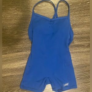 Bombshell sportswear sculpted bodysuit shorts cobalt blue size S